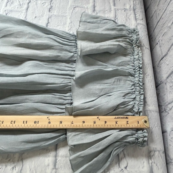 Fairycore Romantic Chambray Tiered Off-Shoulder Sundress. Size Small. - Picture 9 of 11